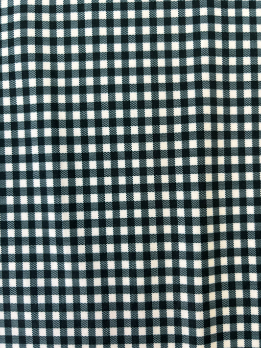 Black Gingham Print Spandex