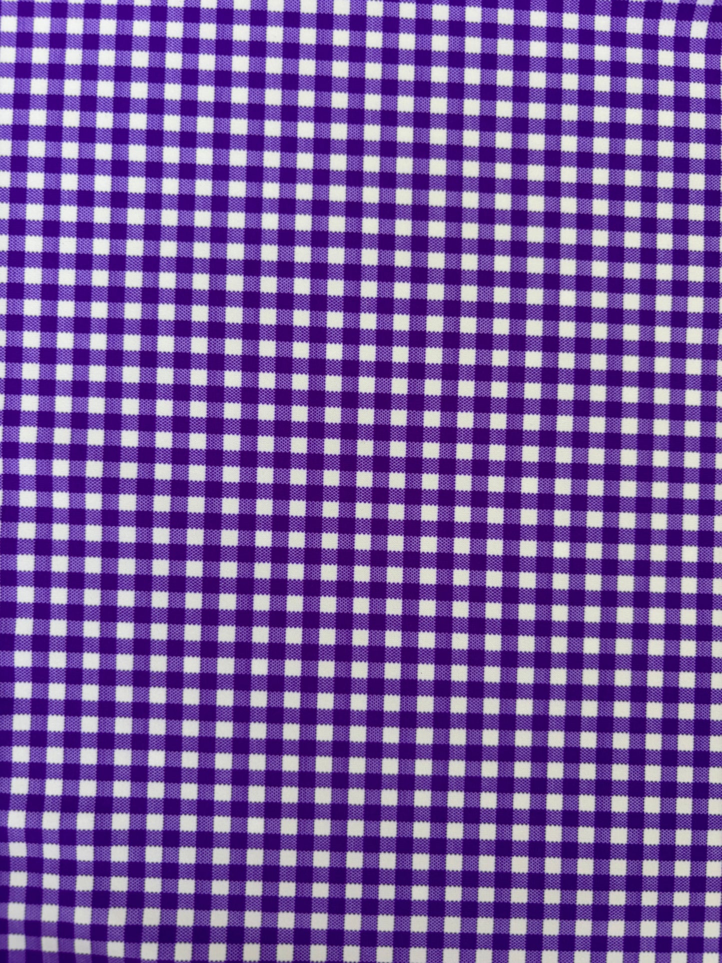 Purple Gingham Print Spandex