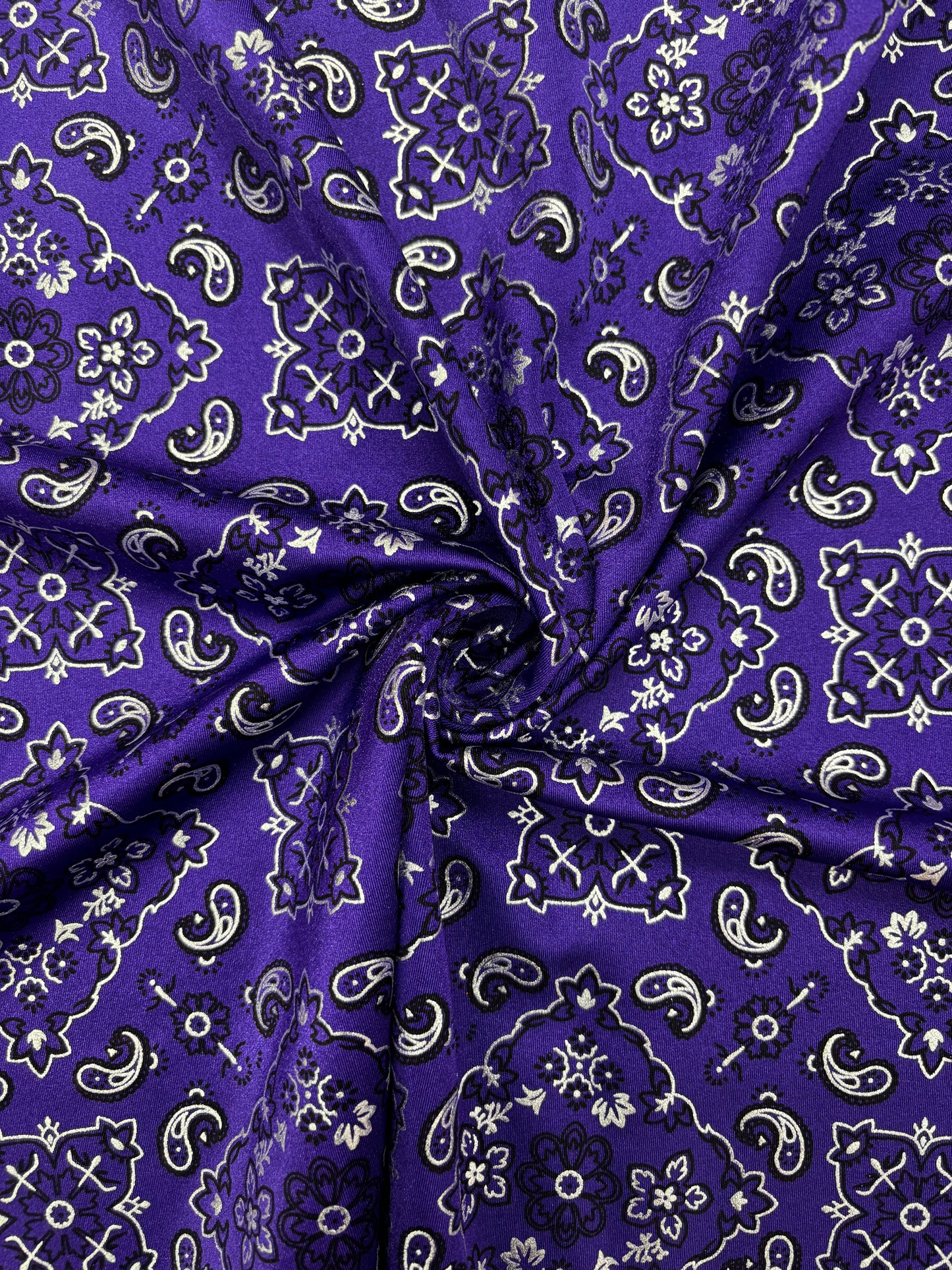 Purple Paisley Spandex