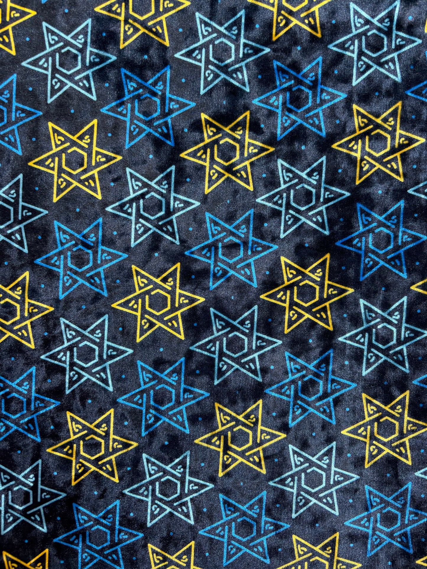 Star of David Crushed Velvet