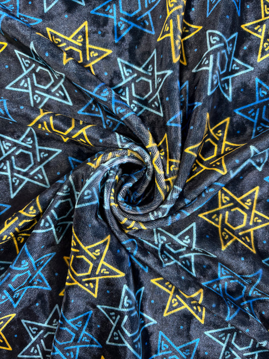 Star of David Crushed Velvet
