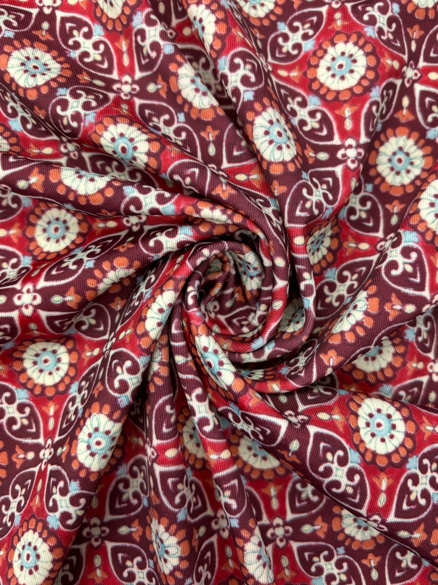 Floral Tile Printed Spandex