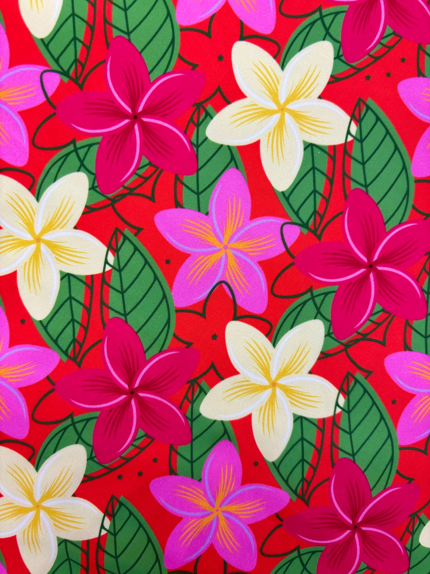 Tropical Hibiscus Printed Spandex