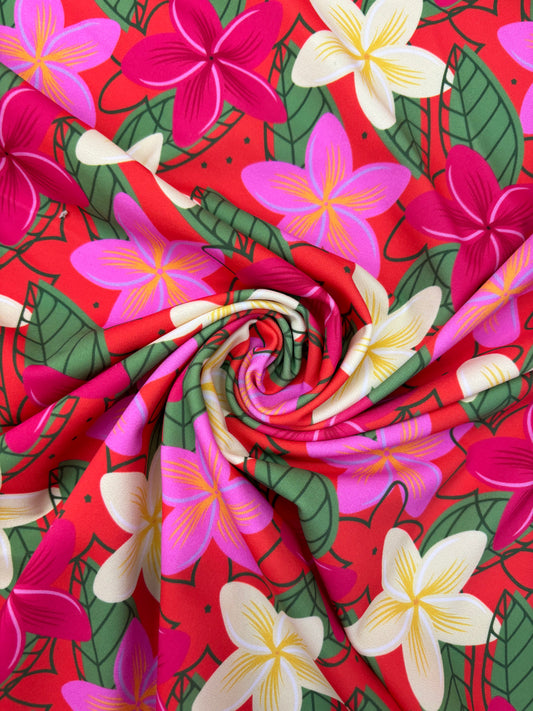 Tropical Hibiscus Printed Spandex