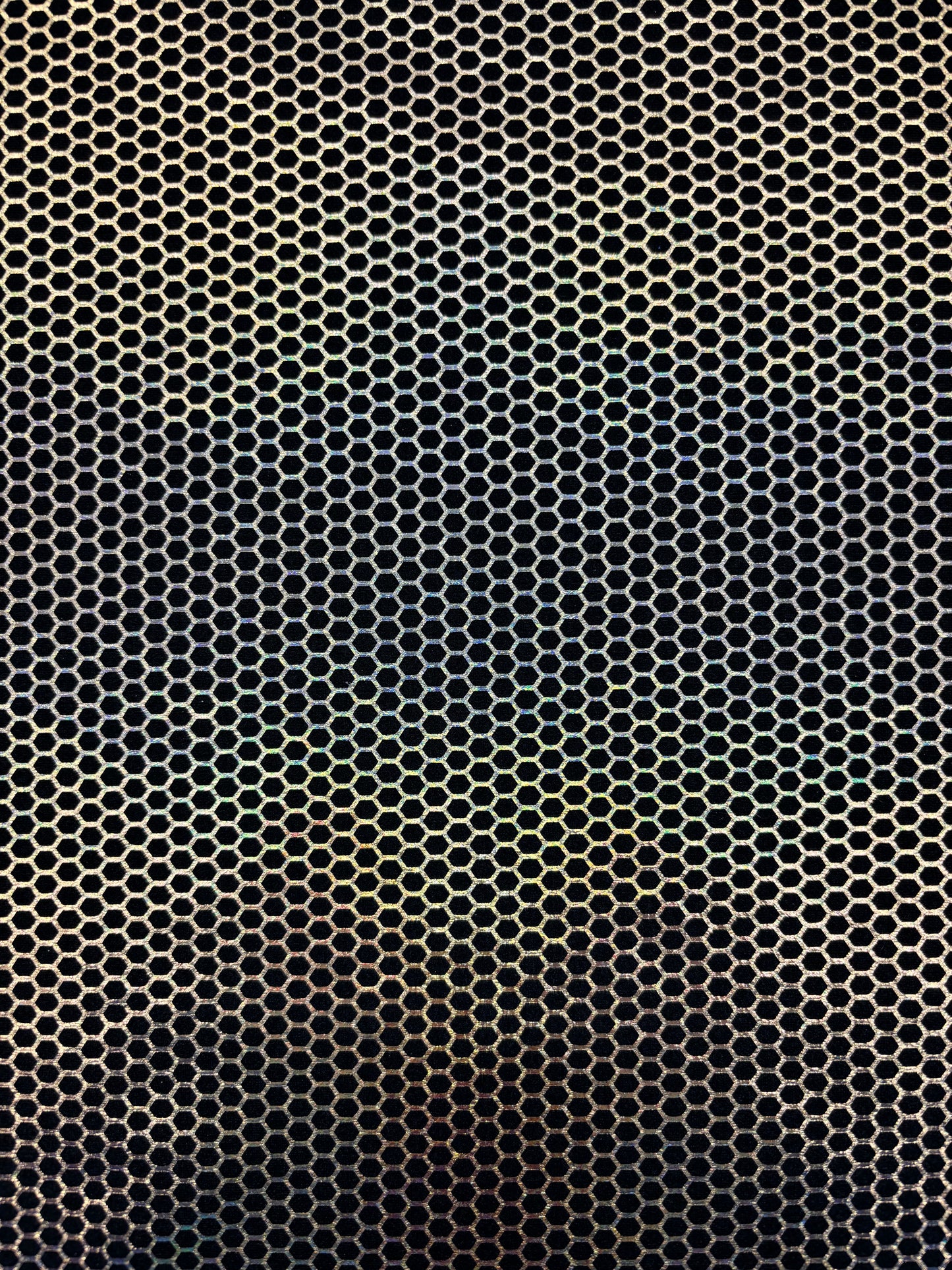 Gold Honeycomb Print Spandex