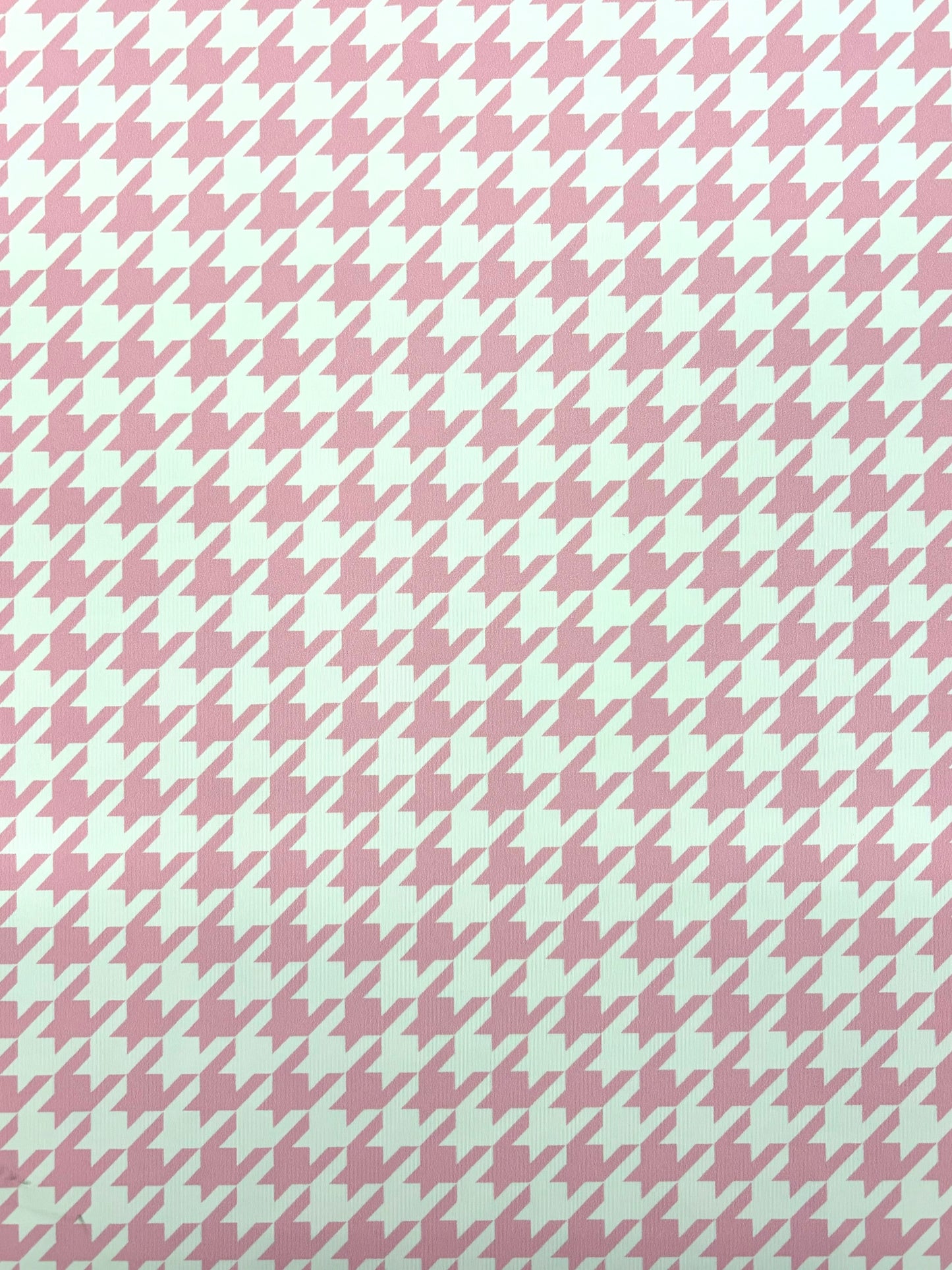 Baby Pink Houndstooth Print Spandex