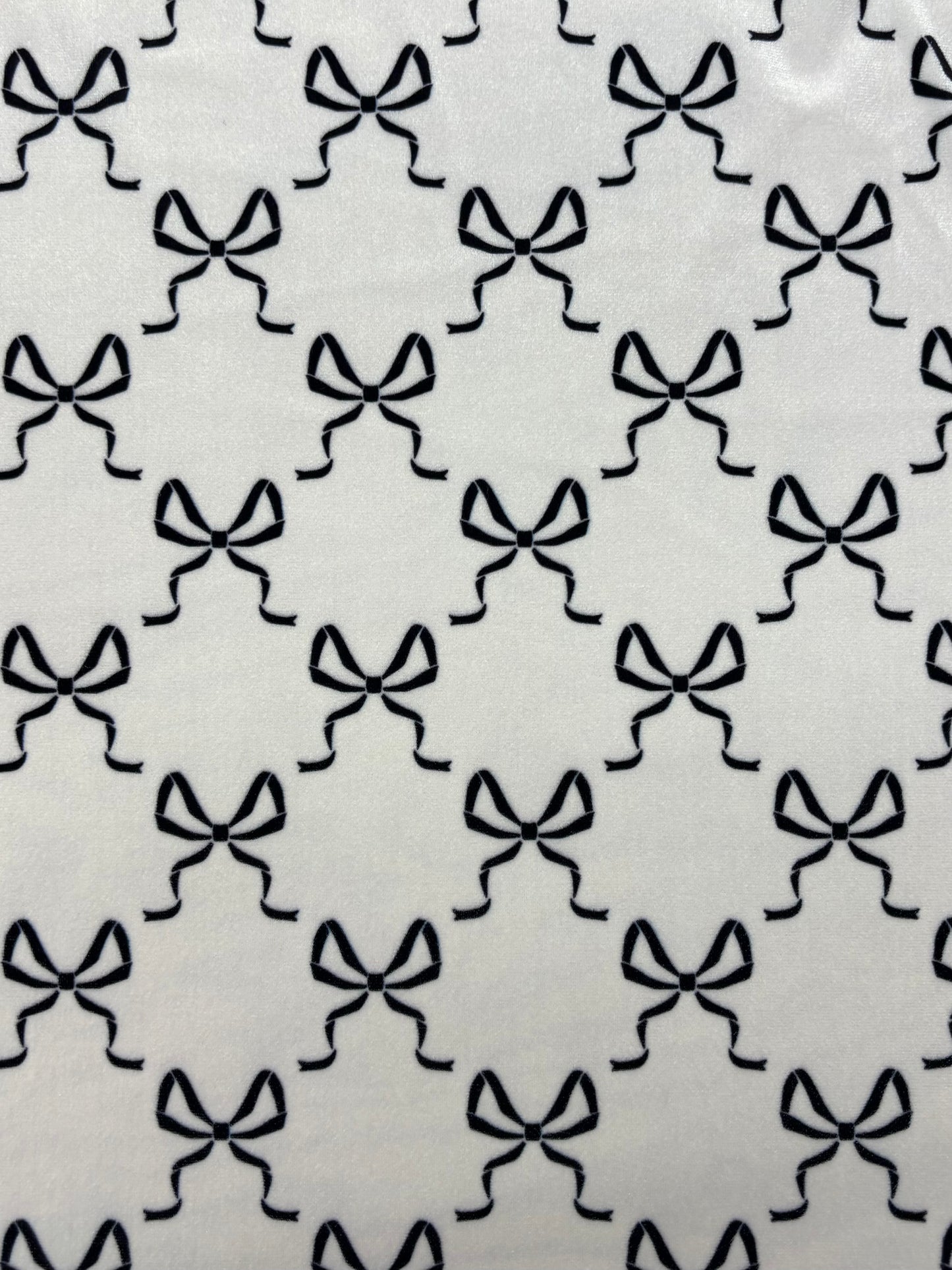Bow Print Velvet
