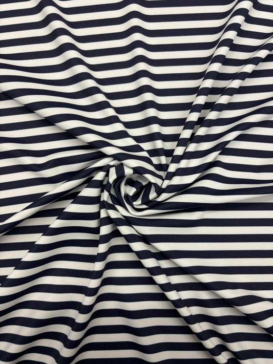 Black Quarter Inch Striped Spandex