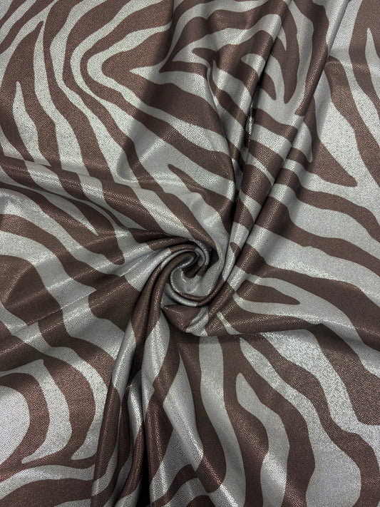 Brown Zebra Print Mystique Spandex