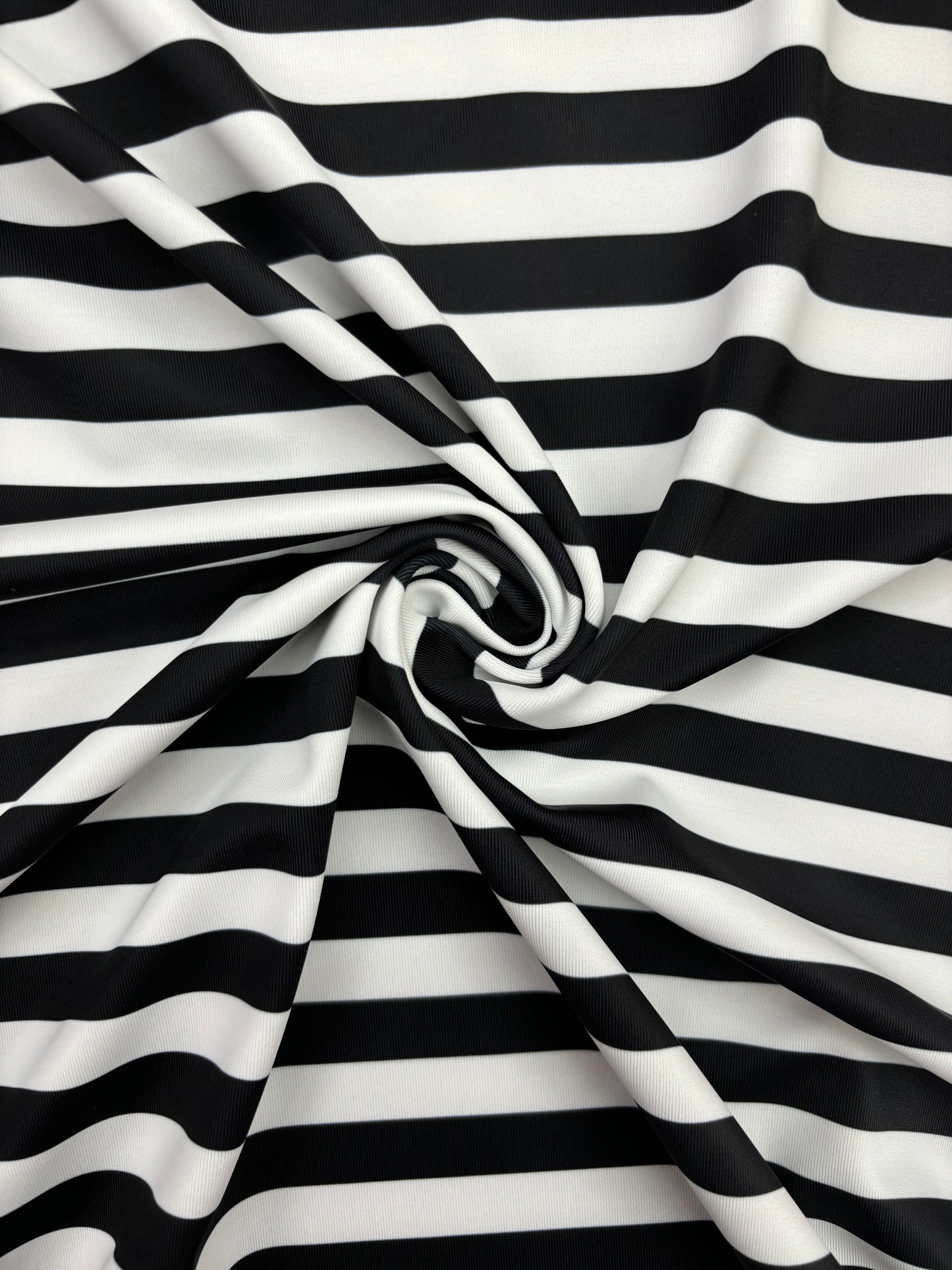 Black One Inch Striped Spandex