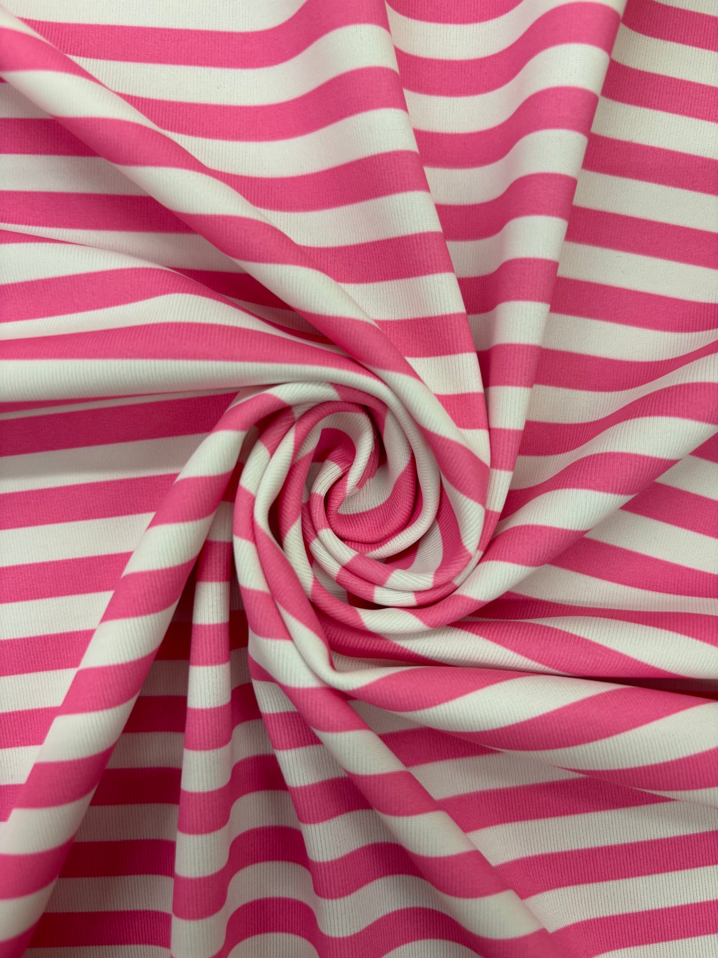 Pink Quarter Inch Striped Spandex