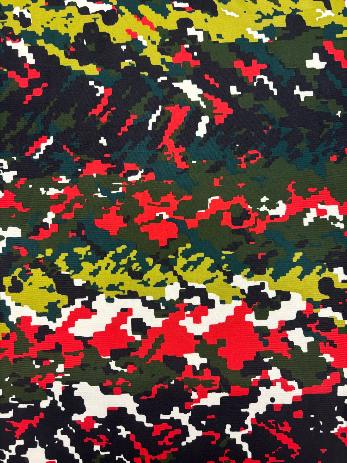 Pixelated Camouflage Print Spandex