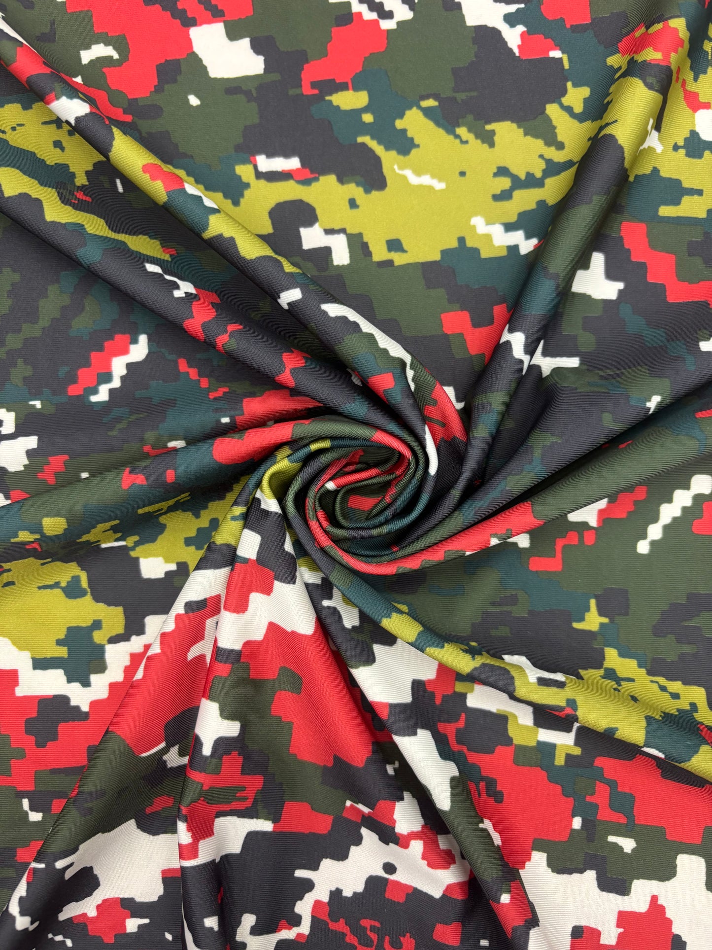 Pixelated Camouflage Print Spandex