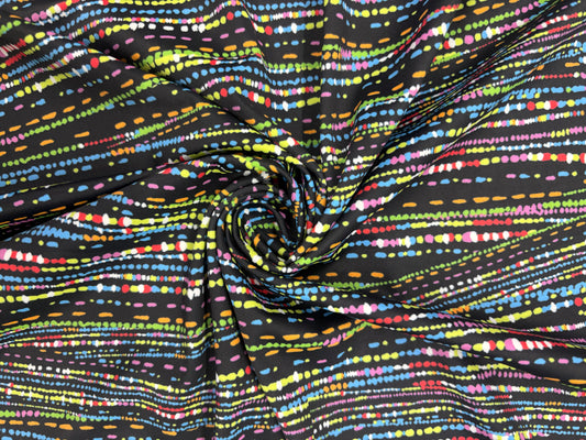 Abstract Line Print Spandex