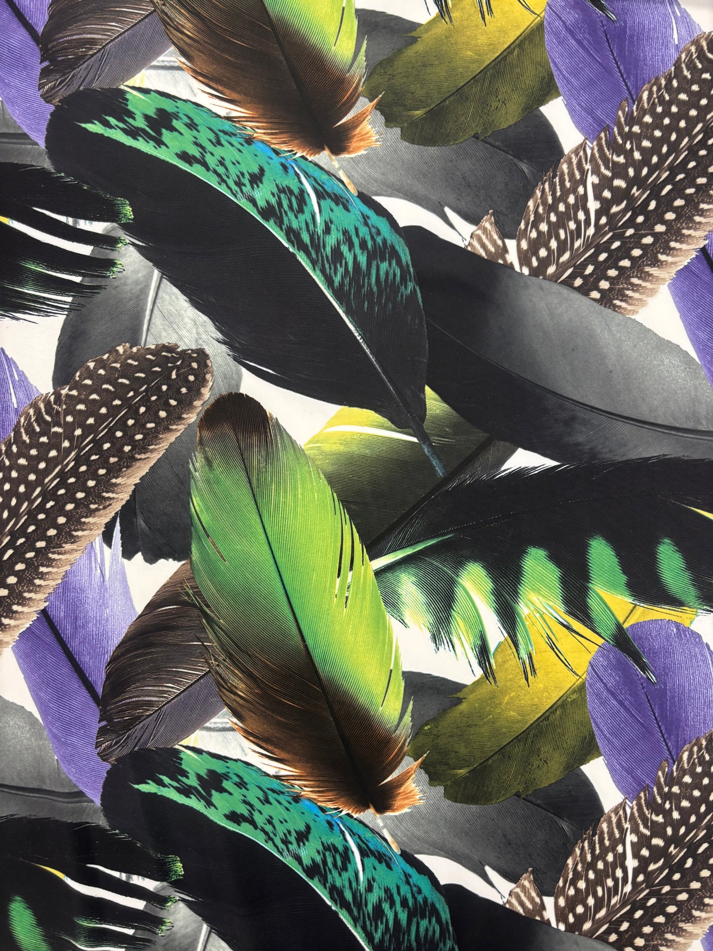 Bird Feather Print Spandex