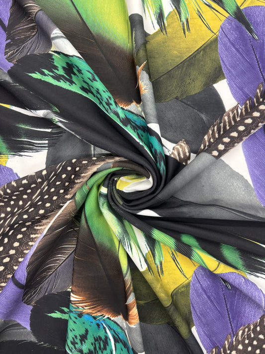 Bird Feather Print Spandex