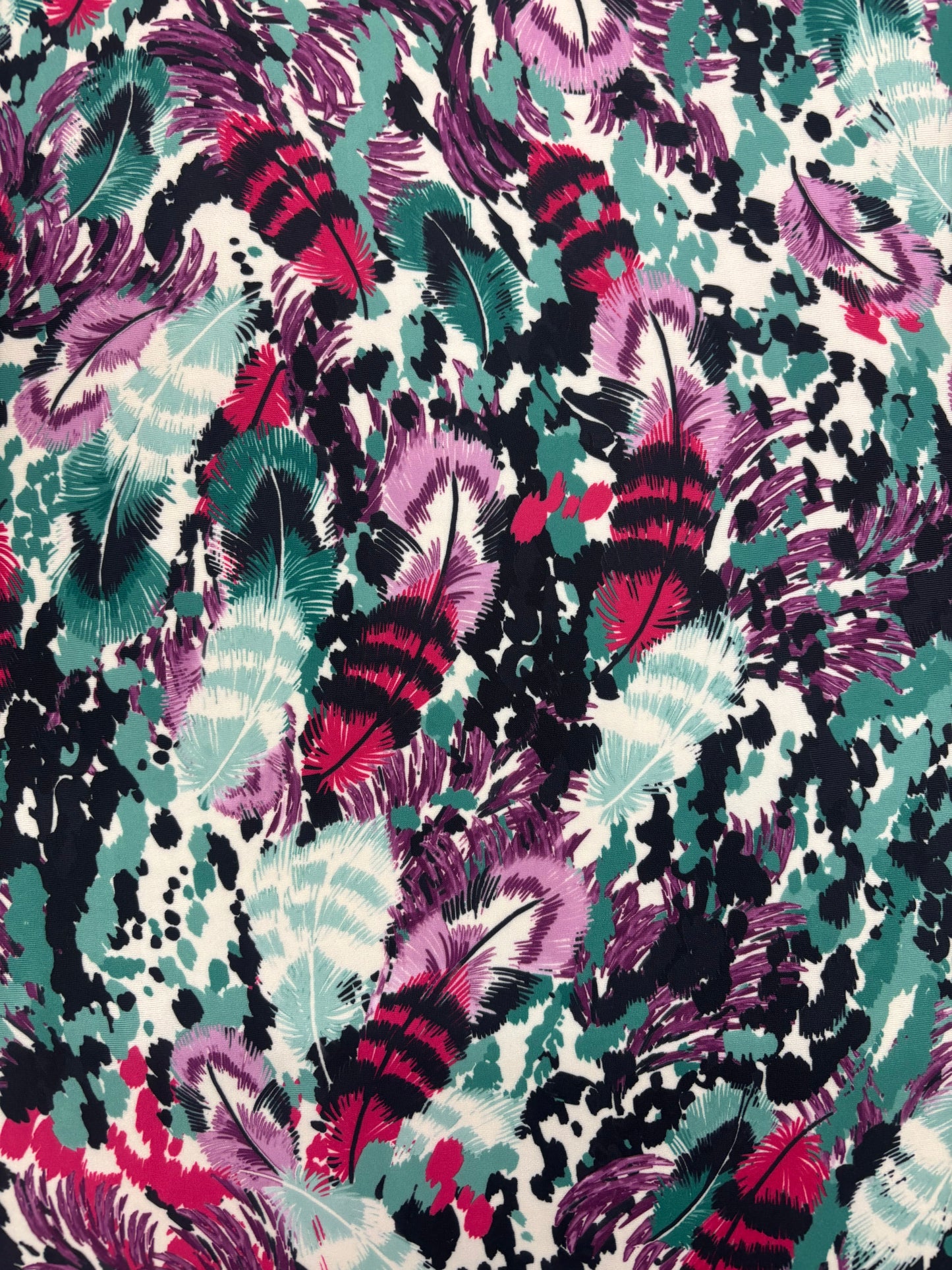 Bird Feather Print Spandex