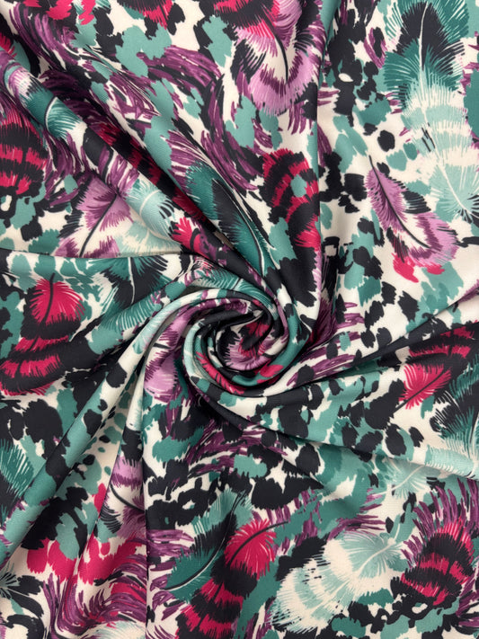 Bird Feather Print Spandex