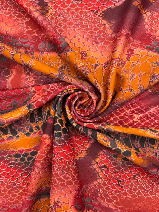 Red Snake Print Spandex
