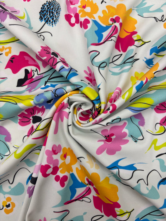 Floral Print Spandex