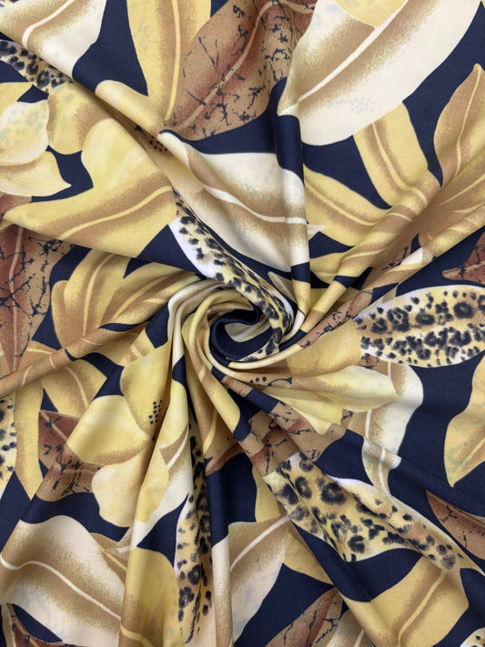 Abstract Foliage Print Spandex