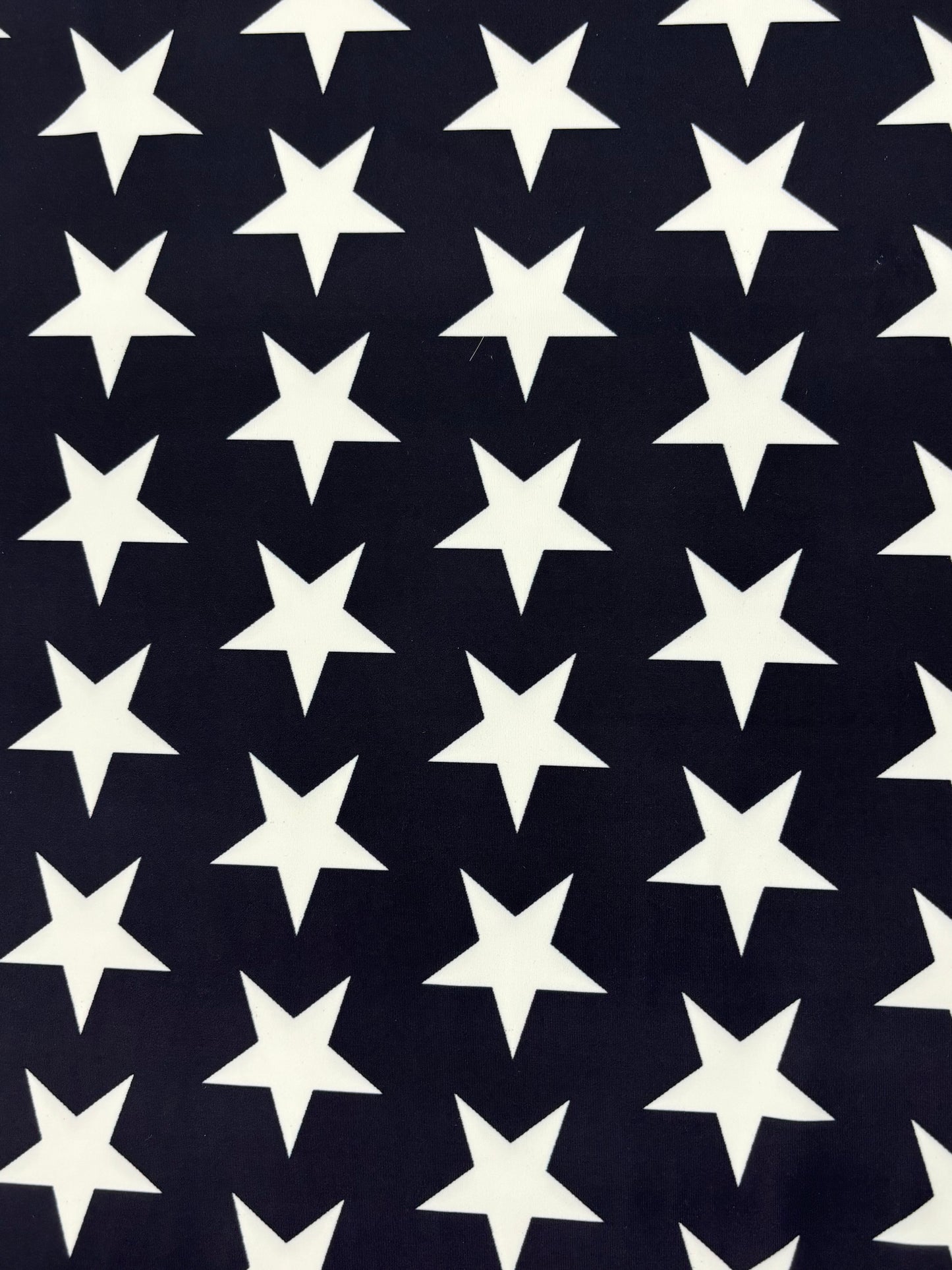 Black and White Star Printed Spandex