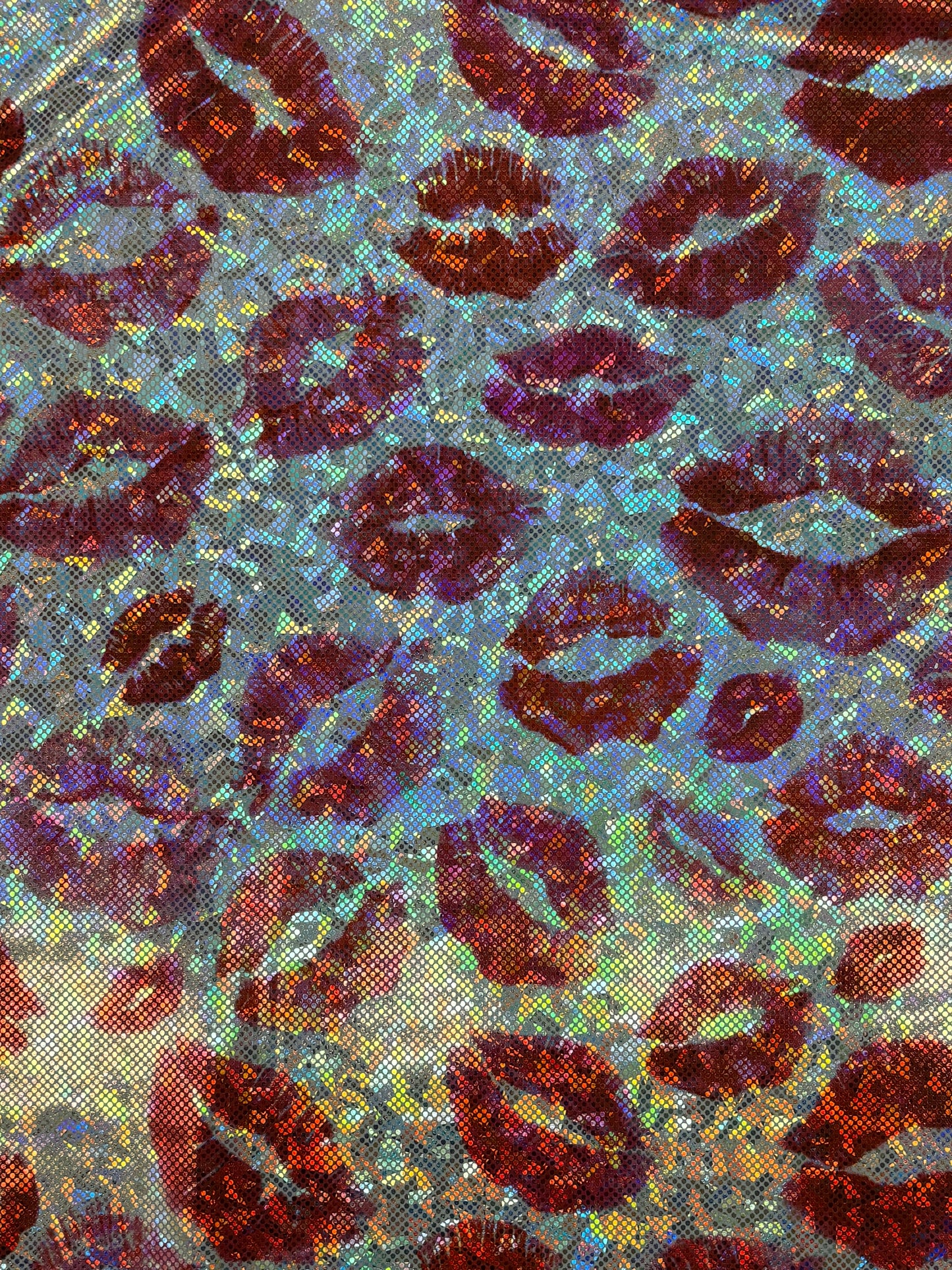 Kiss Print Shattered Glass Spandex