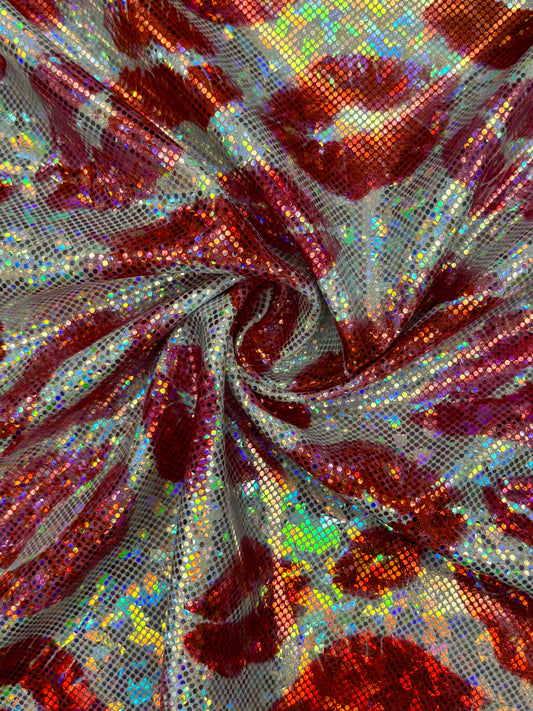 Kiss Print Shattered Glass Spandex