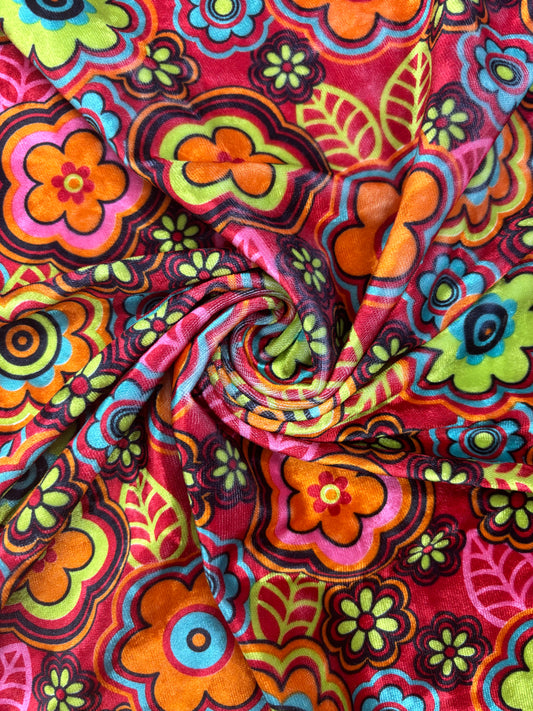 Flower Power Printed Velvet