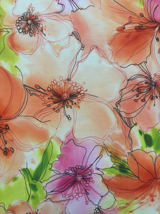 Pastel Floral Print Spandex