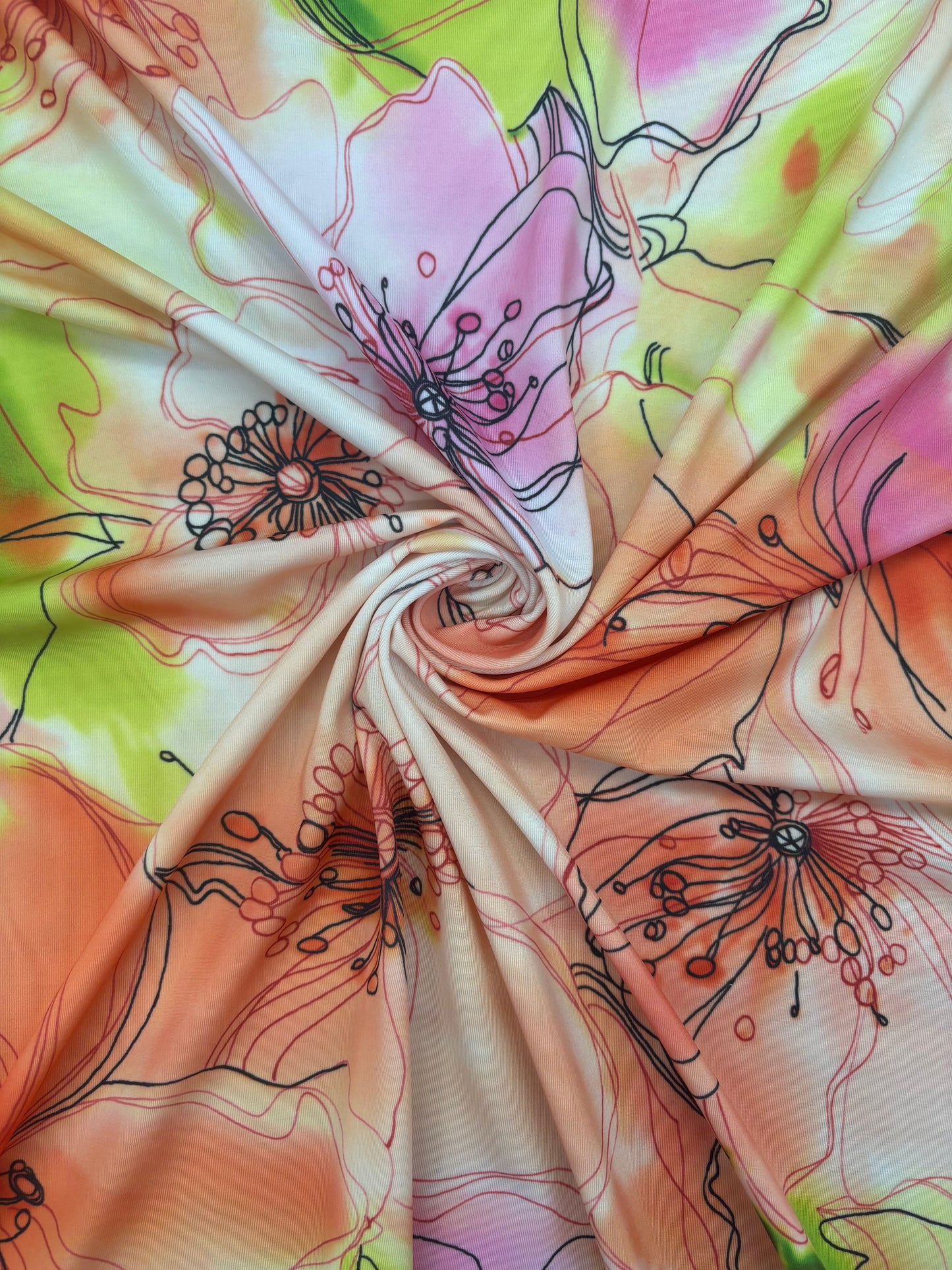 Pastel Floral Print Spandex