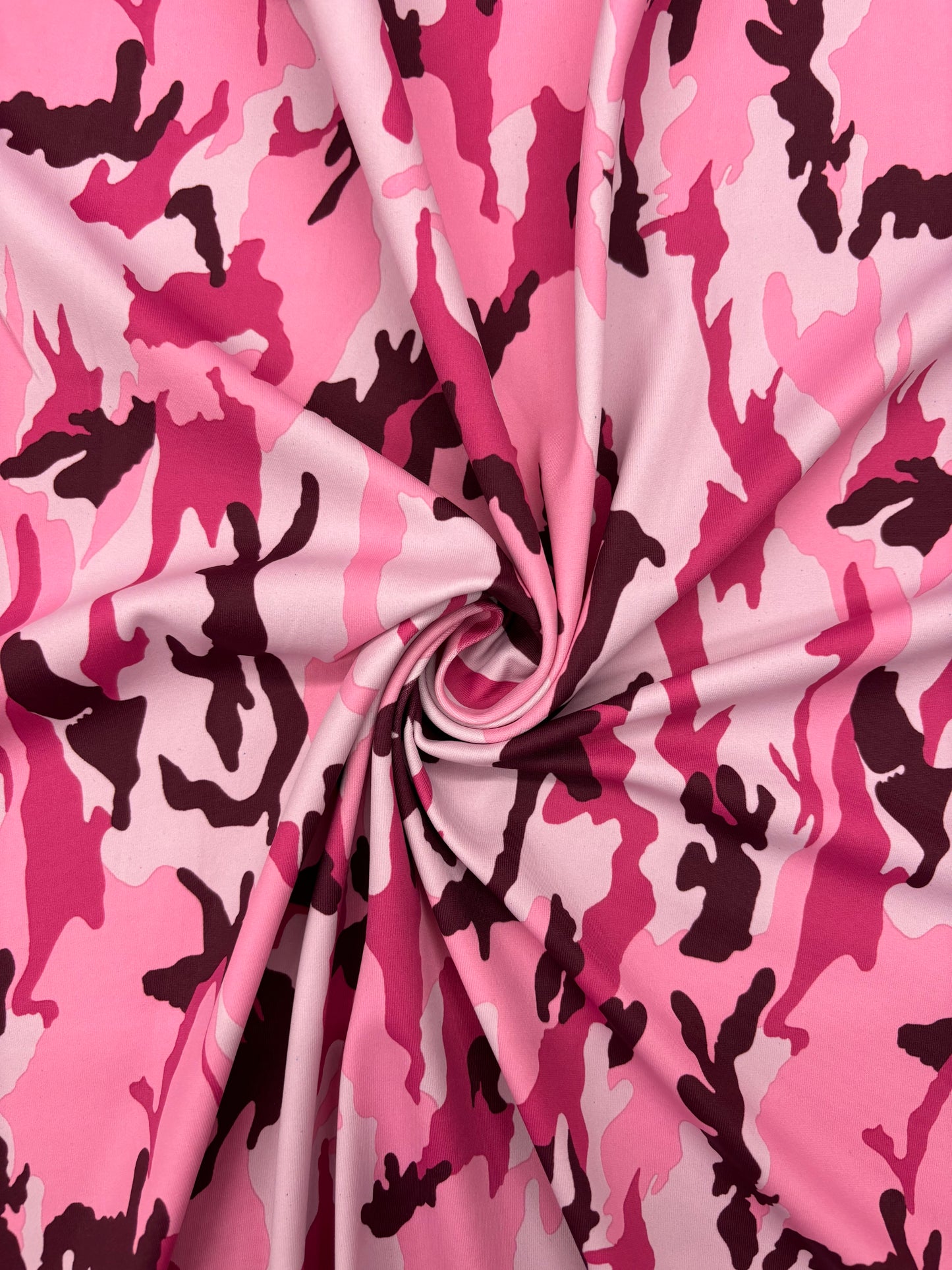 Pink Camouflage Print Spandex