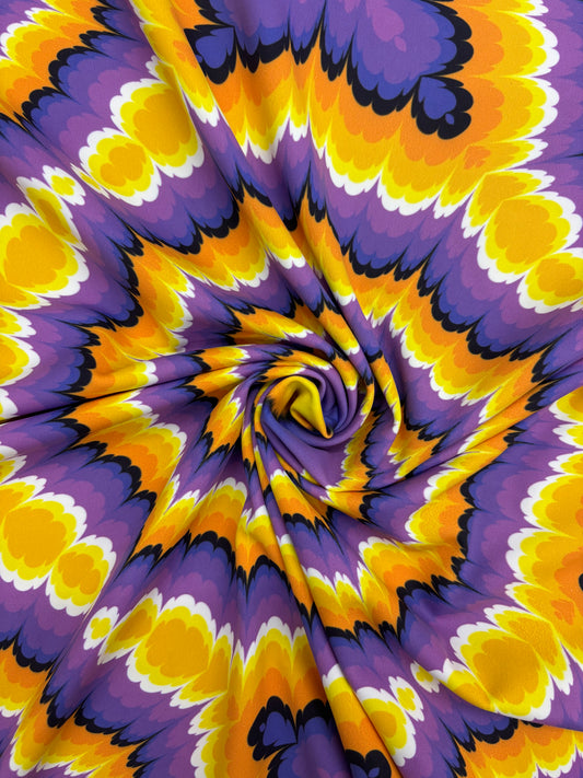 Purple Tie-Dye Illusion Spandex