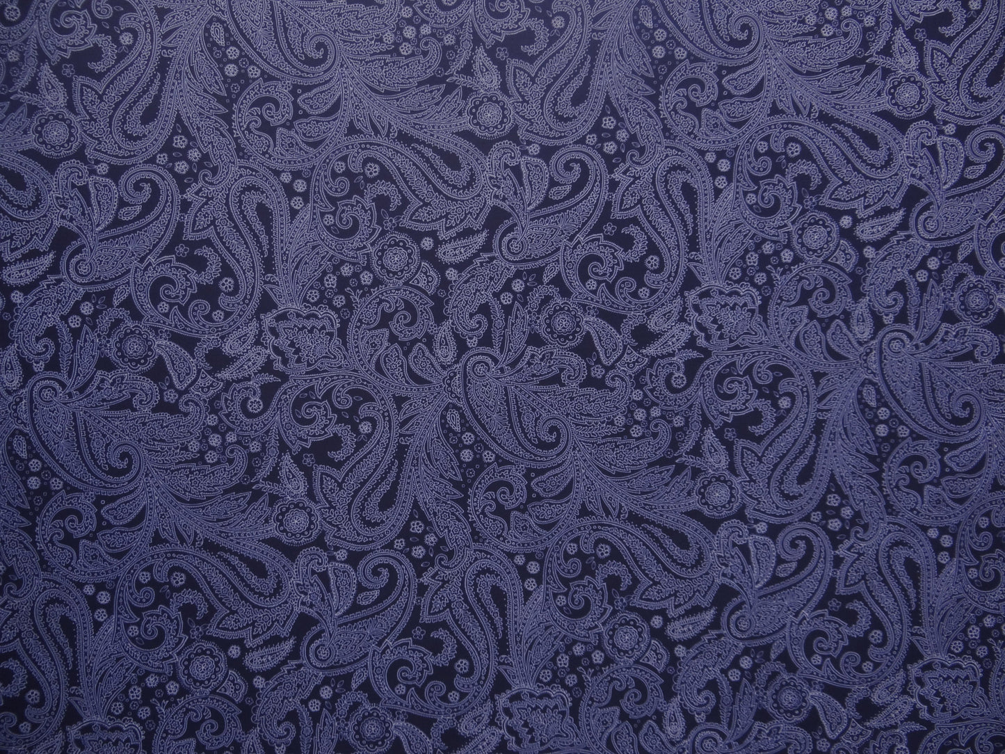 Navy and White Paisley