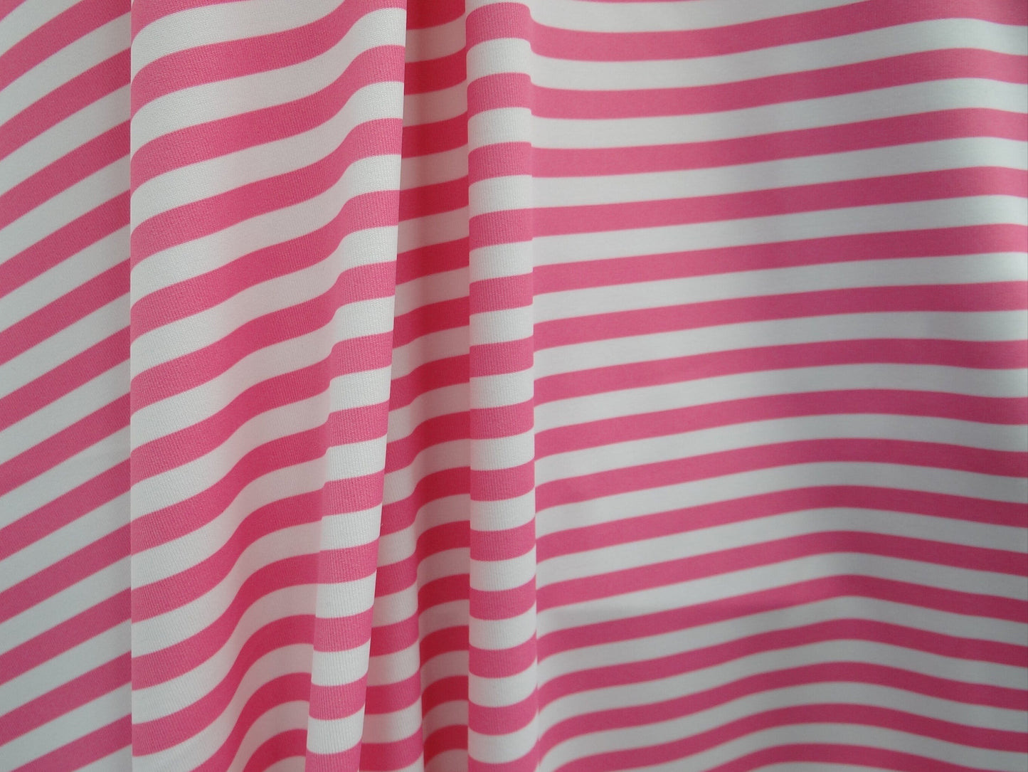 Pink Quarter Inch Striped Spandex