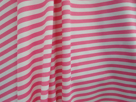 Pink Quarter Inch Striped Spandex