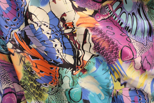 Butterfly Collage Printed Spandex
