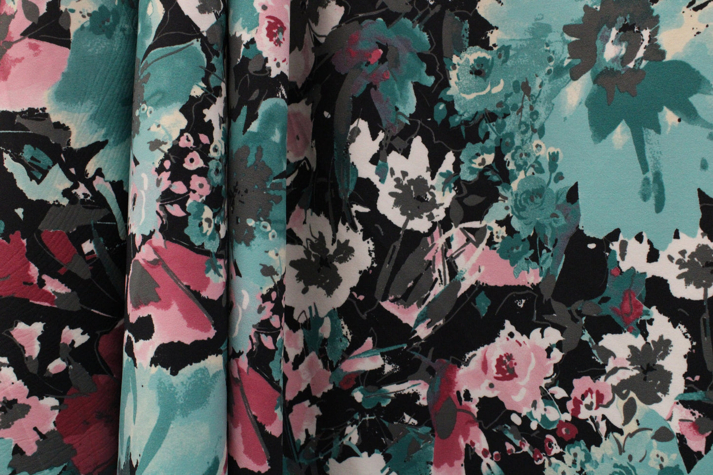 Teal and Pink Floral