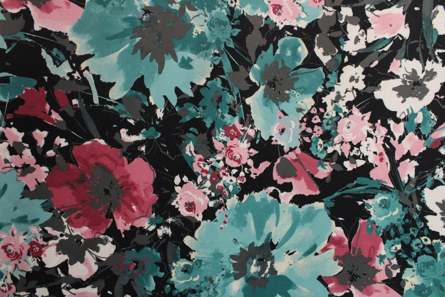 Teal and Pink Floral