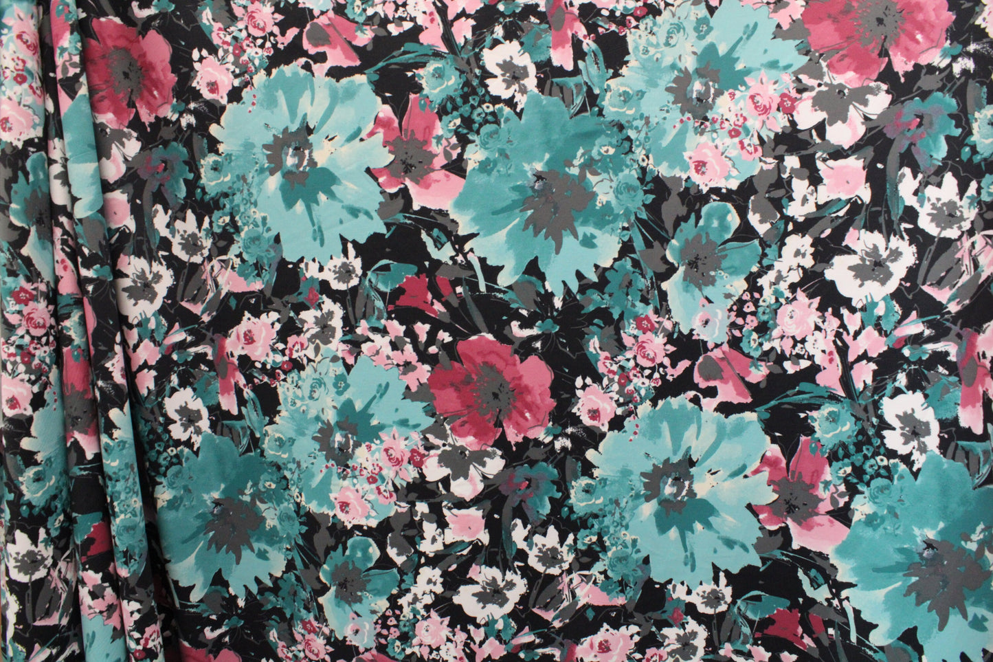 Teal and Pink Floral