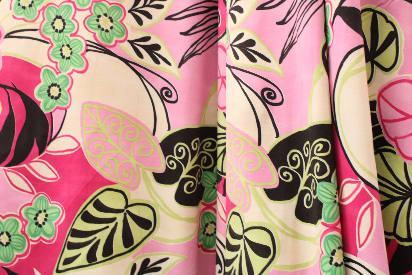 Pink and Green Abstract Floral