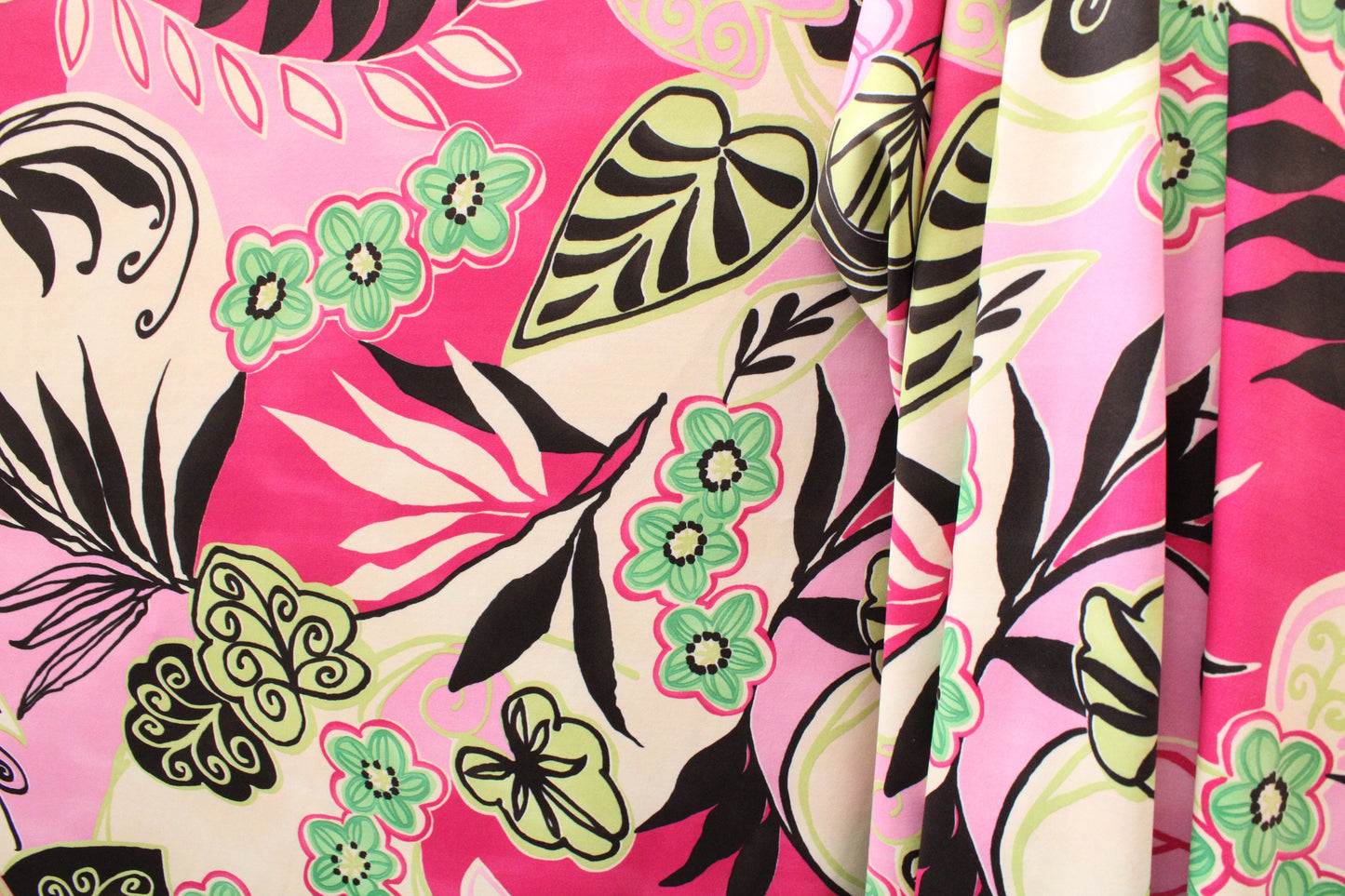 Pink and Green Abstract Floral