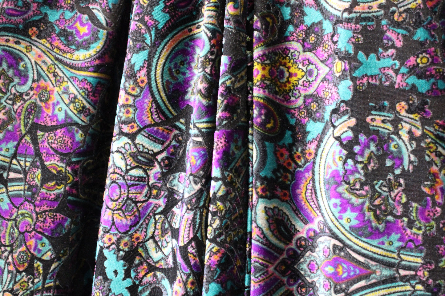 Teal and Purple Paisley