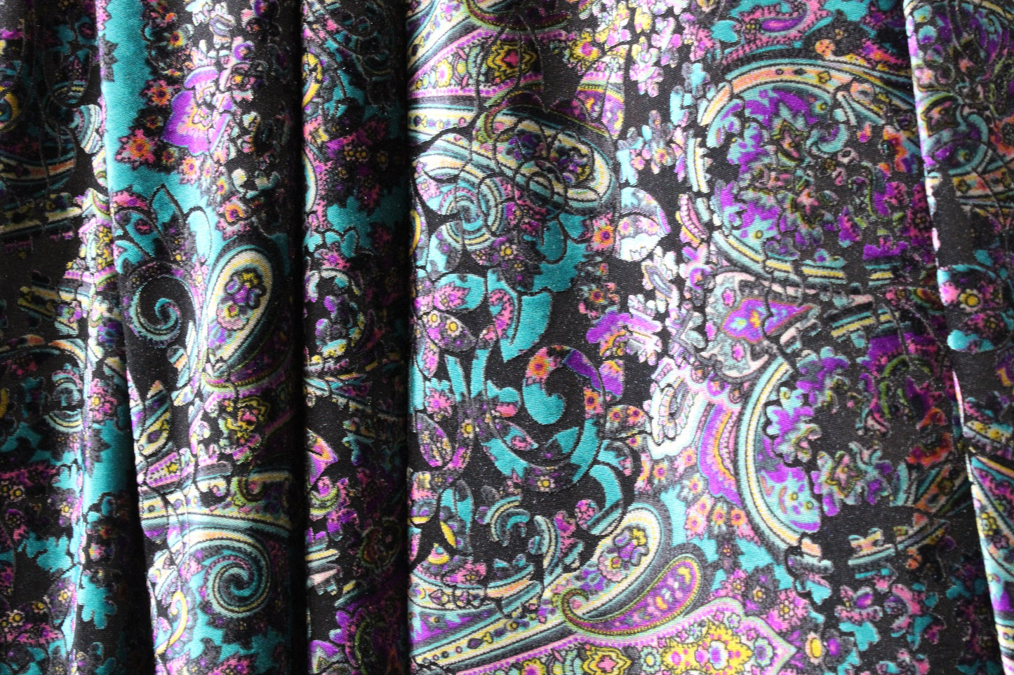 Teal and Purple Paisley