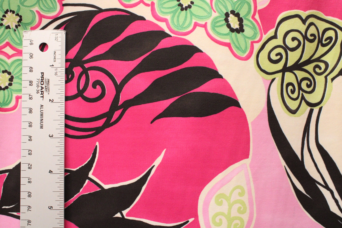 Pink and Green Abstract Floral