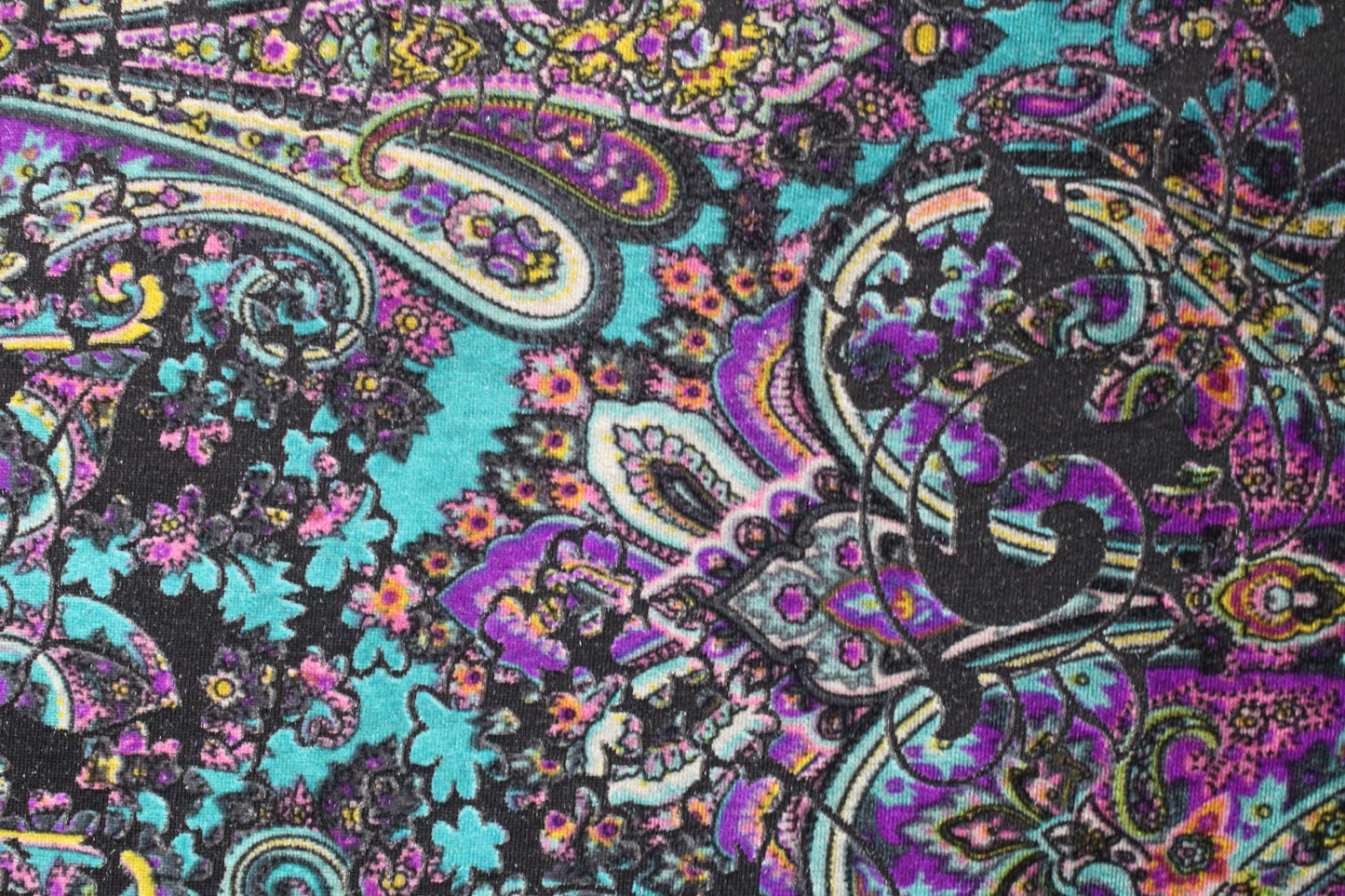 Teal and Purple Paisley