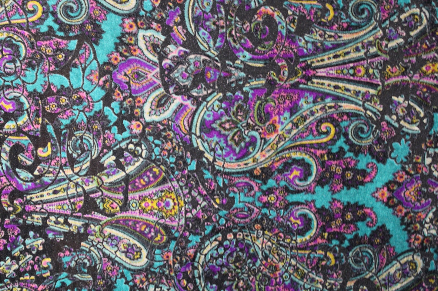 Teal and Purple Paisley