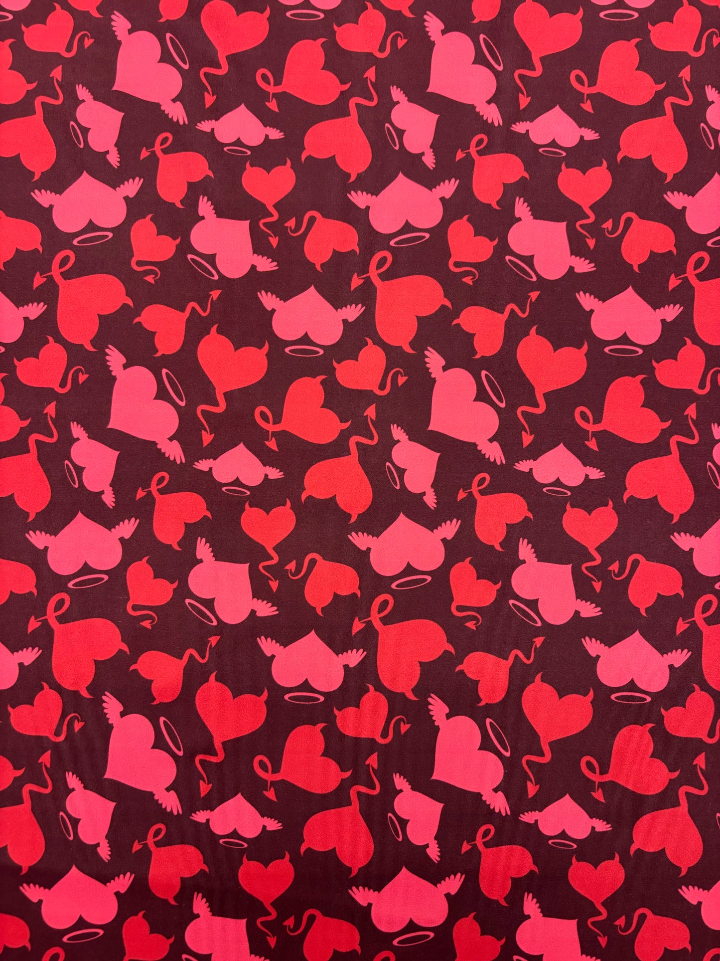 Devil Heart Print Spandex