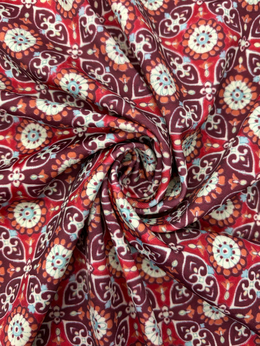 Floral Tile Printed Spandex