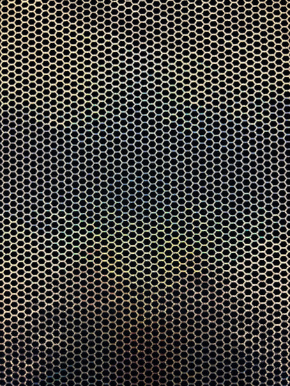 Gold Honeycomb Print Spandex